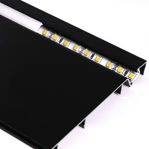 LEDアルミニウムプロファイル壁LEDスカートライトフローリングアクセサリーホームオフィスフロア防水ライン用LEDスカートボード