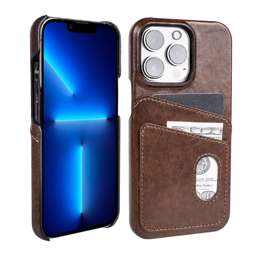 High value and low price dual card phone case For iPhone 11/12/13/14 Pro Max Pu Leather Wallet Mobile Phone Cover Bag