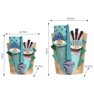 Colorful Abstract Art Face Plant Pot <strong>Unique</strong> Resin Head <strong>Vase</strong> for Indoor &amp; Outdoor Home Decor Picasso Flower Pot for Living Room - Product Image 6