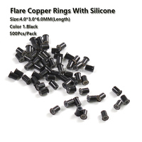 Commercio all'ingrosso Chiarore di Rame Silicone Micro Link 4.0*3.0*6.0 MILLIMETRI Terrore Clip Treccia Polsini Perline Capelli Per Trecce estensioni dei capelli Accessor