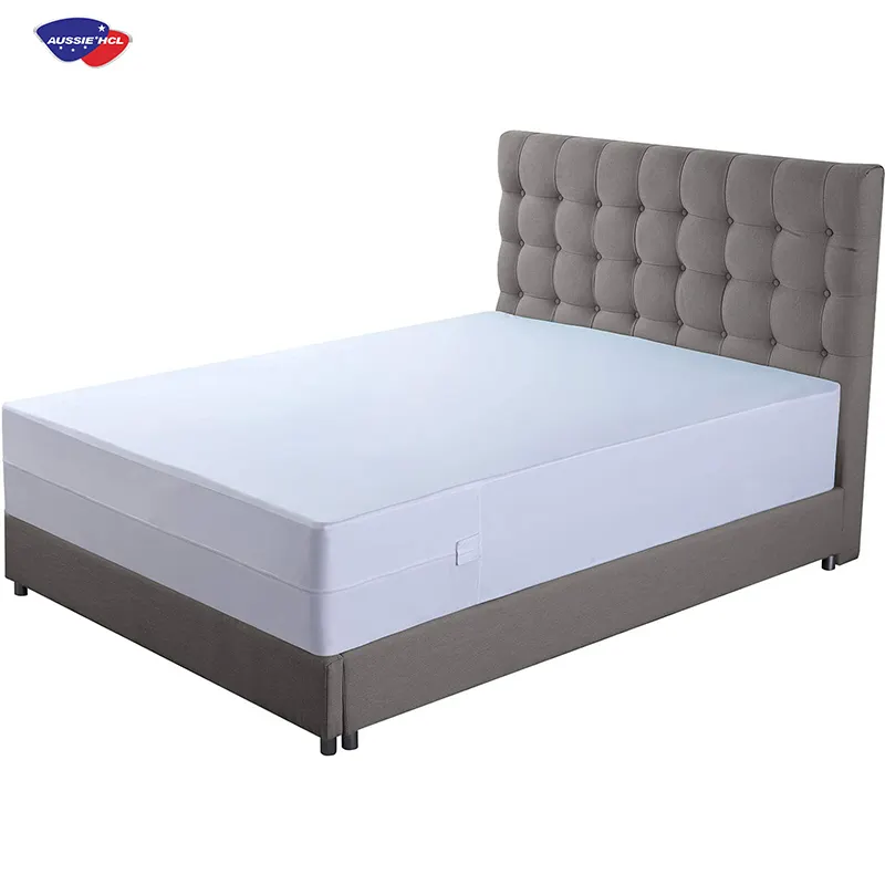 Factory Customized twin single double bed cover cotton bug waterproof hotel queen mattress protector cover