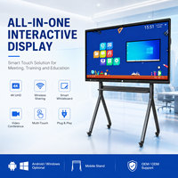 Tableau blanc interactif numérique 65/75/86 pouces, écran tactile pour salle de classe, écran LCD 4K, tableau intelligent Android 14 OPS, écran tactile
