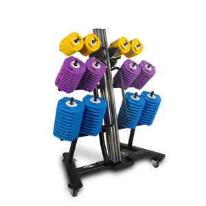 20 Sets de Soportes para Equipos de Gimnasio con Ruedas, Solución de Almacenamiento Móvil Compacta, Soportes para Barras y Sentadillas - Product Image 1