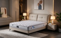 Matelas à ressorts ensachés de haute qualité en gros, avec mousse à mémoire de forme infusée de gel, compressé et enroulable, taille King