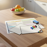 Aimants de réfrigérateur écologiques personnalisés, bloc-notes magnétique, tableau d'écriture, planificateur, tableau blanc mural, autocollant magnétique de forme personnalisée