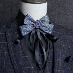 Corbata de Poliéster de Alta Calidad para Hombre, <span class=keywords><strong>Traje</strong></span> de Vestir Elegante con Corbata de Moño con Pedrería, Accesorios Elegantes para el Cuello - Product Image 3