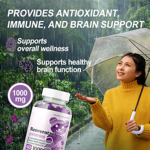 Fournisseur OEM de bonbons gélifiés à la trans-resvératrol et à la quercétine pour adultes, complément alimentaire antioxydant, soutien immunitaire et cérébral - Product Image 2