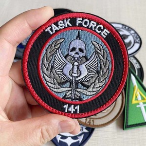 Ma Gọi Nhiệm Vụ Đen <span class=keywords><strong>Ops</strong></span> Biểu Tượng Thêu Vá Chiến Thuật Băng Tay Huy Hiệu Lực Lượng Nhiệm Vụ 141 Móc Vòng Lặp Vá Làm Từ Cảm Thấy PVC - Product Image 6