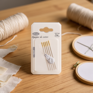 Aghi da cucito Ilan 5 pezzi placcati in oro per cucito a mano - Product Image 3