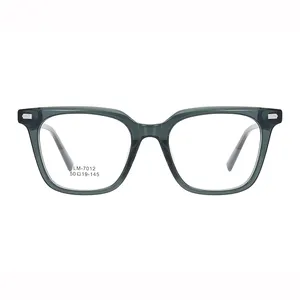 IU-LM7012 Großhandel Hochwertige Dicke Vintage Männer Frauen Acetate Brillen Brille Brille Brille Rahmen Kac amata