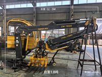 Grue forestière pliante à flèche hydraulique avec cabine, grue forestière montée sur remorque pour la manutention du bois