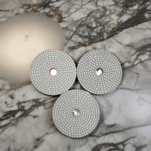 Hochwertige 3-Stufen-Nasspolierpads Flexibles Diamant harz für Granit marmorstein-und Quarz-OEM anpassbar - Product Image 3