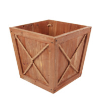 Boîte de jardinière de jardin rectangulaire en bois lit surélevé extérieur, jardinières pour plantes d'extérieur