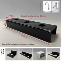 Présentoir en acrylique transparent personnalisable pour robinets de salle de bains Présentoir suspendu pour robinet de vidange de sol mural