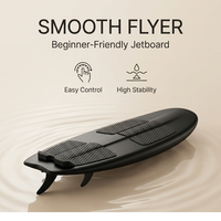 Planche de surf motorisée vérifiée, refroidie par liquide, à essence, deux temps, 110 cm³, noir mat, avec ailerons de traction, pour une stabilité accrue, type jet aquatique