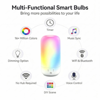 Lampe d'ambiance LED tactile colorée Tuya Wifi pour contrôle via Alexa Google App et veilleuse créative pour chambre à coucher