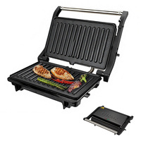 RSC 2000W Health Presse à sandwich électrique professionnelle robuste à 2 fentes, machine à panini, gril, appareil à pain PG003