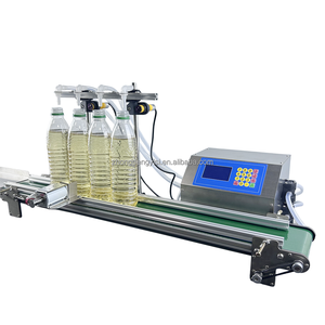 4-Heads Peristaltic Diaphragm <b>Pump</b> Water Drink Wine Liquid Milk Essential Oil Juice Perfume Bottle Filling Machine With Conveyor - Product Image 2