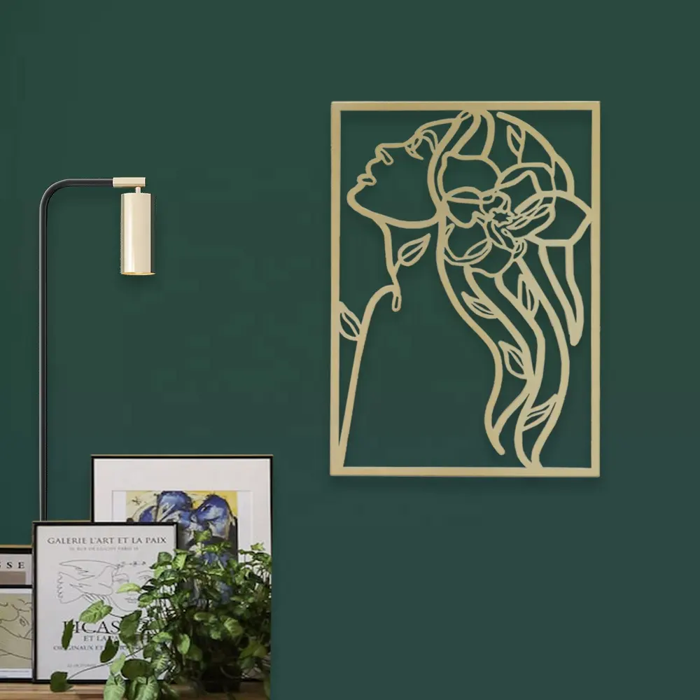 12x18INCH Gold Home Decor Luxury 3 Woman Abstract Wall Art Decor Modern Metal Wall Art
