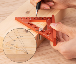 Woodworking Precision Multi-Angle Measure Ruler <strong>Carpenter</strong> Square Pocket <strong>Tool</strong> with Marking Laser Fixed Angle Pin 3.5" Square <strong>Tool</strong> - Product Image 6