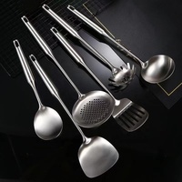 Ensemble d'ustensiles de cuisine en gros en acier inoxydable 18/8, ensemble d'ustensiles de service en métal pour la cuisine, ensemble d'outils de cuisine