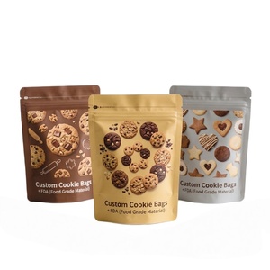 Custom Cookie Bags Stand Up Pouches Zipper Top Food Grade Material Digital Printing Laminated BOPP Resealable for Snacks - Product Image 1