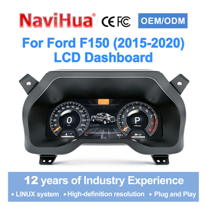 หน้าปัดดิจิตอลขนาด 12.3 นิ้วสำหรับรถยนต์ฟอร์ด F150 แร็ปเตอร์ ปี 2015-2020 พร้อมระบบ Carplay จอ LCD แสดงความเร็วและรอบเครื่องยนต์ - Product Image 3