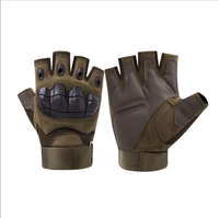 Gants tactiques respirants à demi-doigts en PU antidérapants avec écran tactile pour l'entraînement sur le terrain
