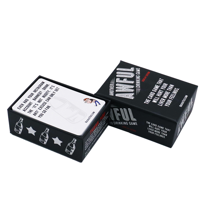 Adult activity card game custom printing flash cards