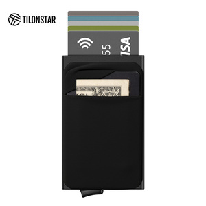 TILONSTAR Low Moq Customization Slim Aluminum Card Holder <b>RFID</b> Blocking Credit Card <b>Wallet</b> for Men Business Travel - Product Image 1