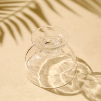 Gobelets à glace en verre transparent à pied haut avec logo personnalisé, 193 ml, réutilisables pour les fêtes, les bars et la maison