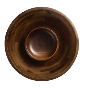 Ensemble de saladiers en bois d'acacia 2026, grand saladier en bois d'acacia pour fruits, salades, grand saladier avec ustensiles de service - Product Image 1