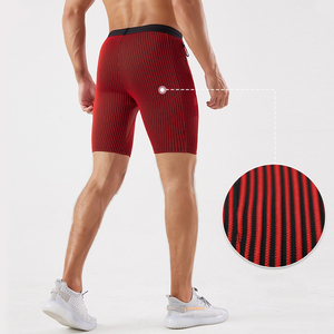 Collant da allenamento a coste elastici da uomo ad asciugatura rapida da palestra pantaloncini da corsa per il Fitness collant da uomo a compressione corta - Product Image 5