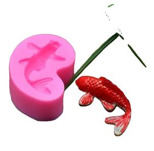 Moule en silicone 3D Poisson Rouge et <span class=keywords><strong>Carpe</strong></span> Koï, Outil <span class=keywords><strong>de</strong></span> décoration <span class=keywords><strong>de</strong></span> gâteaux en pâte à sucre en forme <span class=keywords><strong>de</strong></span> poisson, Moule <span class=keywords><strong>de</strong></span> cuisson Poisson Chanceux pour la célébration <span class=keywords><strong>de</strong></span> l'année du poisson - Product Image 4