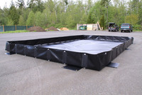 Berme de confinement d'huile de déversement de camion en PVC robuste L supports bâche enduite étanche technique tissée accessoire de voiture de contrôle de l'huile