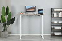 Support de siège électrique à deux moteurs, hauteur réglable, levage de l'ordinateur, cadre de bureau avec bureau de 42 à 59 pouces