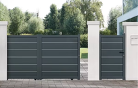 Porte battante simple en aluminium, design moderne personnalisé, passage piétonnier automatique