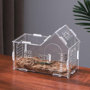 Enclos pour araignées sauteuses en acrylique avec porte magnétique, <span class=keywords><strong>terrarium</strong></span> transparent pour tarantules, pour araignées de compagnie - Product Image 1