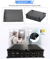 Mini-ordinateur industriel sans ventilateur Minitree 2 LAN 6 COM VGA HD I7 DDR4 MSATA M.2 NVME 2.5"SATA Embedded Box PC Mini PC industriel