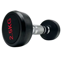Kustom grosir murah dumbel barbel Gym peralatan latihan bulat kepala CPU dumbel produsen