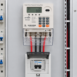 Medidor de Energía <span class=keywords><strong>Prepago</strong></span> Inteligente STS de 220V 230V, Medidor de Electricidad Digital Monofásico STE18 con <span class=keywords><strong>Corriente</strong></span> Máxima de 60A - Product Image 1