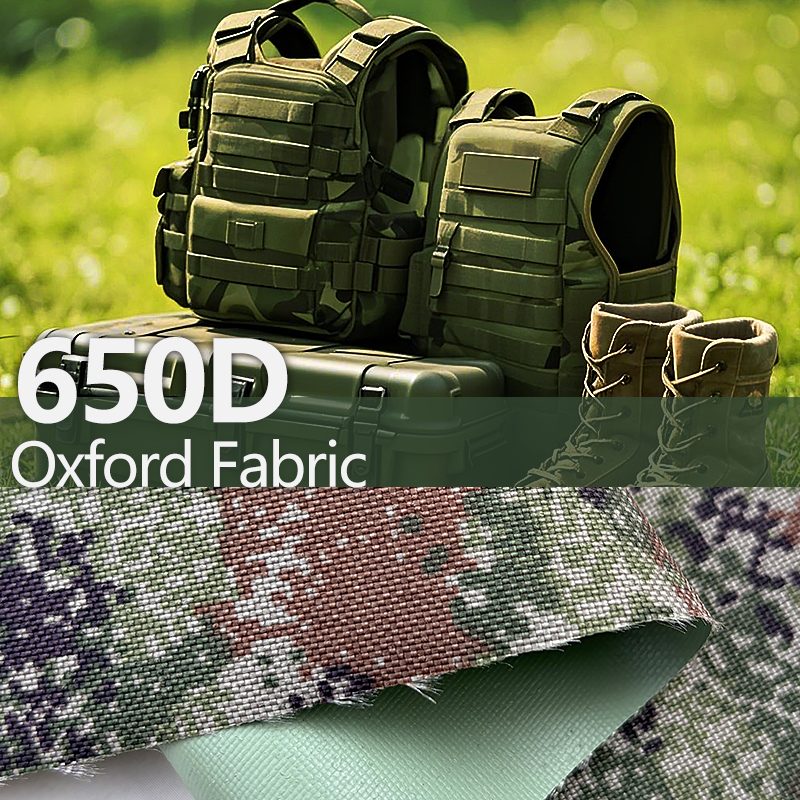 Wholesale Price Ripstop Oxford Fabric PVC Coated Nylon Tactical Vest Bag Fabric Free Sample 650d Oxford Fabric