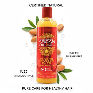 Crème de Nature Shampooing Nourrissant Bio Vegan à l'Huile d'Argan pour Cheveux Bouclés Sans Sulfate Hydratant Brillance Nettoyage Doux - Product Image 1