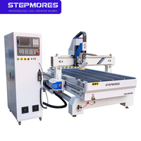 Routeur CNC automatique pour la fabrication de portes d'armoires, machine de gravure et de sculpture pour meubles en bois, changeur d'outils linéaire, moteur 9KW