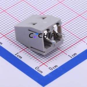 DB128V-5.0-2P-GY-S Screw Terminal Block Through hole Component (THT),P=5mm Connector 1x2P 5mm Gray Through Hole - Product Image 2