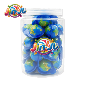 चीन कैंडी निर्माता थोक जेली फ़ज, रस सामग्री 50%, पृथ्वी आकार पोपिंग सैंडविच फ़ज, फल स्वाद, हलाल - Product Image 3