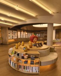 Современный деревянный стеллаж-витрина для школ, библиотек и отелей, прилавок-книжный шкаф - Product Image 1