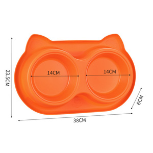 Bebedero Doble para Mascotas de Acero Inoxidable con Base Antideslizante y Protector de Cuello - Product Image 5