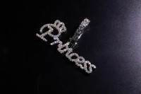 Hip Hop Unisexe Argent Sterling 925 Glacé Micro Insert Personnalisé