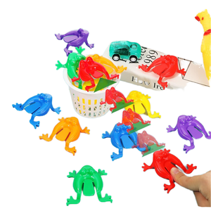 Jouets grenouilles sauteuses en plastique, couleurs assorties, vente en gros, cadeaux de fête très demandés pour garçons et filles, pour anniversaires - Product Image 1
